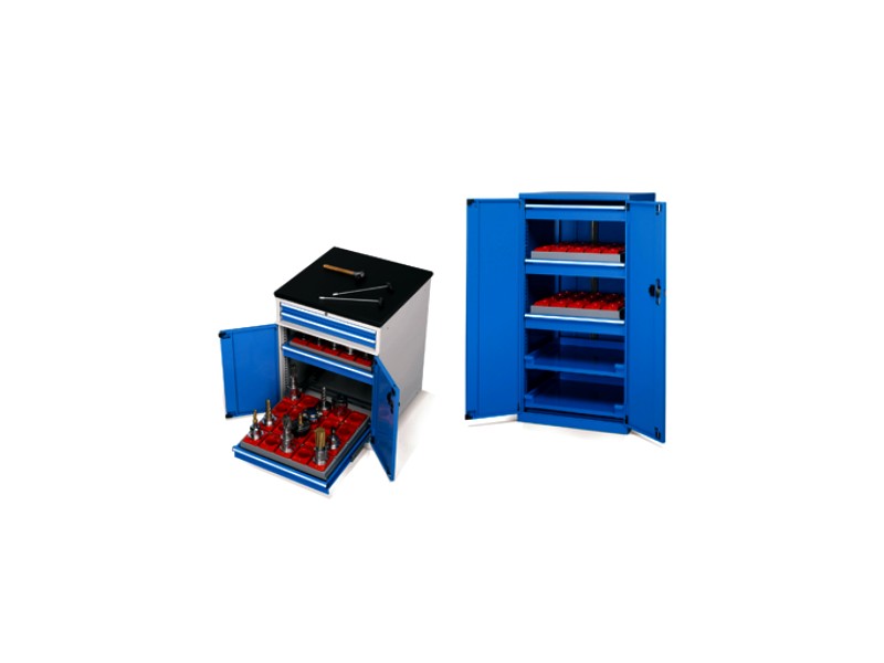 armadi bassi con cassetti e boccole porta frese prof 750 mm